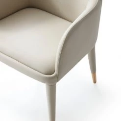VIG Modrest Cortina - Modern Beige Eco-Leather Dining Arm Chair