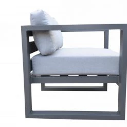 VIG Renava Weber - Modern Outdoor Grey & Black Sofa Set