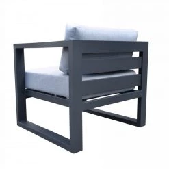 VIG Renava Weber - Modern Outdoor Grey & Black Sofa Set