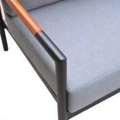 VIG Renava Kiowa - Modern Outdoor Grey & Black Sofa Set