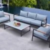 VIG Renava Kiowa - Modern Outdoor Grey & Black Sofa Set