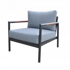 VIG Renava Kiowa - Modern Outdoor Grey & Black Sofa Set