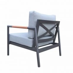 VIG Renava Kiowa - Modern Outdoor Grey & Black Sofa Set