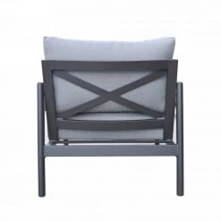 VIG Renava Kiowa - Modern Outdoor Grey & Black Sofa Set