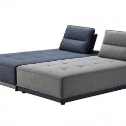 VIG Divani Casa Glendale - Modern Blue + Grey Fabric Modular Sectional Sofa Living Room