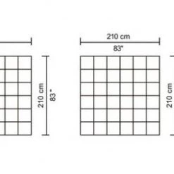 VIG Divani Casa Glendale - Modern Blue + Grey Fabric Modular Sectional Sofa Living Room