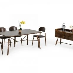 VIG Dining Room Modrest Sebring - Mid-Century Modern Acacia Dining Table