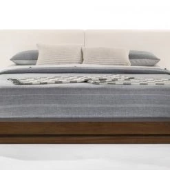 VIG Beds & Headboards Modrest Tokyo - Contemporary Walnut And White Platform Bed
