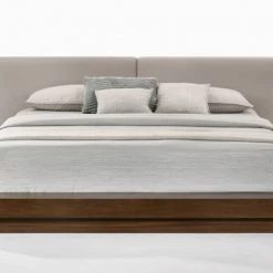 VIG Modrest Tokyo - Contemporary Walnut And Grey Platform Bed Beds & Headboards