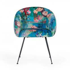 VIG Dining Room Modrest Roxann - Contemporary Floral Velvet Dining Chair