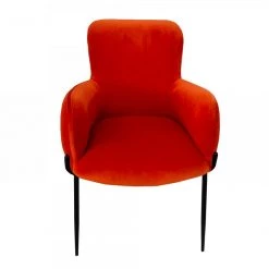 VIG Modrest Frisco - Mid-Century Orange Velvet Dining Chair