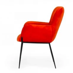 VIG Modrest Frisco - Mid-Century Orange Velvet Dining Chair