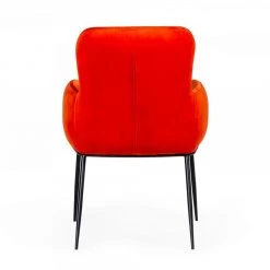 VIG Modrest Frisco - Mid-Century Orange Velvet Dining Chair
