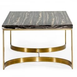VIG Modrest Greely - Glam Black And Gold Marble Coffee Table By Hollywood Glam Living Room