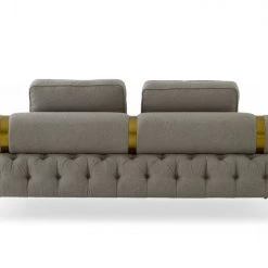 VIG Divani Casa Ladera - Glam Grey And Gold Fabric Sofa