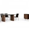 VIG Modrest Maggie - Modern Walnut And Black Ceramic Top Dining Table Dining Room