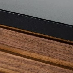 VIG Side & Console Table Modrest Maggie - Modern Walnut And Grey TV Stand