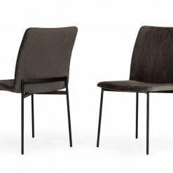 VIG Modrest Maggie - Modern Black And Brown Dining Chair (Set Of 2)