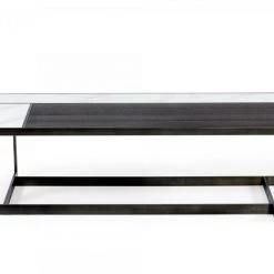 VIG Modrest Fargo - Modern Ceramic & Grey Walnut Coffee Table By Hollywood Glam Living Room