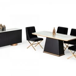 VIG Dining Room Modrest Peak - Modern Black Oak Dining Table