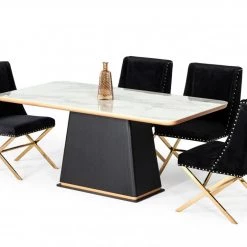 VIG Dining Room Modrest Peak - Modern Black Oak Dining Table