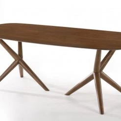 VIG Modrest Utah - Modern Walnut Rectangular Dining Table