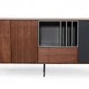 VIG Modrest Ackley - Modern Walnut, Grey And Charcoal Buffet Living Room