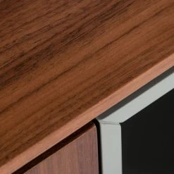 VIG Modrest Ackley - Modern Walnut, Grey And Charcoal Buffet Living Room