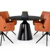 VIG Modrest Edith - Modern Round Black Ceramic Dining Table
