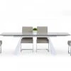 VIG Dining Room Modrest Encanto - Modern White Ceramic Dining Table