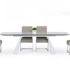 VIG Dining Room Modrest Encanto - Modern White Ceramic Dining Table