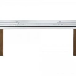 VIG Dining Room Modrest Helena - Modern Extendable Glass Dining Table - Large