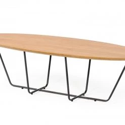 VIG Modrest Esther - Industrial Large Oak Coffee Table By Hollywood Glam Living Room