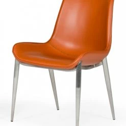 VIG Modrest Holt - Modern Cognac Eco-Leather Dining Chair (Set Of 2) Dining Room