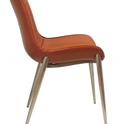 VIG Modrest Holt - Modern Cognac Eco-Leather Dining Chair (Set Of 2) Dining Room