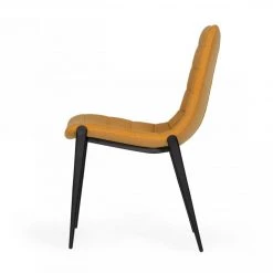 VIG Modrest Hubbell - Industrial Tan Eco-Leather Dining Chair (Set Of 2) Dining Room