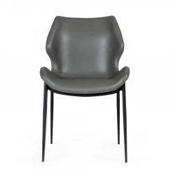 VIG Modrest Instone - Industrial Grey Eco-Leather Dining Chair (Set Of 2)