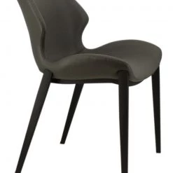 VIG Modrest Instone - Industrial Grey Eco-Leather Dining Chair (Set Of 2)