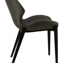 VIG Modrest Instone - Industrial Grey Eco-Leather Dining Chair (Set Of 2)