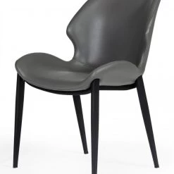 VIG Modrest Instone - Industrial Grey Eco-Leather Dining Chair (Set Of 2)