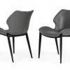 VIG Modrest Instone - Industrial Grey Eco-Leather Dining Chair (Set Of 2)