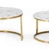 VIG Modrest Jenkin - Modern Gold And Marble Coffee Table Set By Hollywood Glam Living Room
