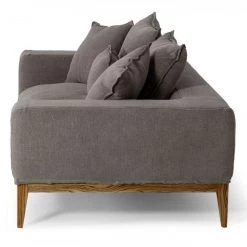 VIG Divani Casa Corina - Modern Grey Linen Loveseat Living Room