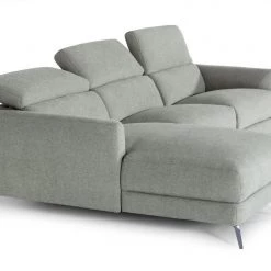 VIG Divani Casa Lupita - Modern Grey Fabric Left Facing Sectional Sofa