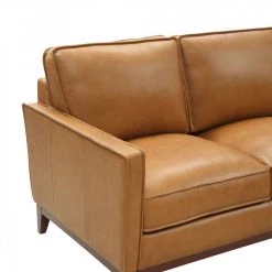 VIG Living Room Divani Casa Naylor - Modern Brown Italian Leather Split Sofa