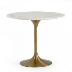 VIG Modrest Collins - Glam White Marble & Gold Dining Table Dining Room