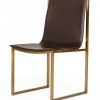 VIG Dining Room Modrest Dalton - Modern Brown Leatherette Dining Chair ( Set Of 2 )