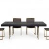 VIG Modrest Perret - Glam Black Ash & Brushed Brass Dining Table Dining Room