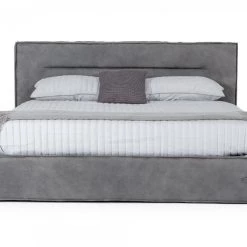 VIG Coronelli Collezioni Hollywood - Eastern King Italian Contemporary Grey Leather Bed