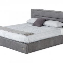 VIG Coronelli Collezioni Hollywood - Eastern King Italian Contemporary Grey Leather Bed